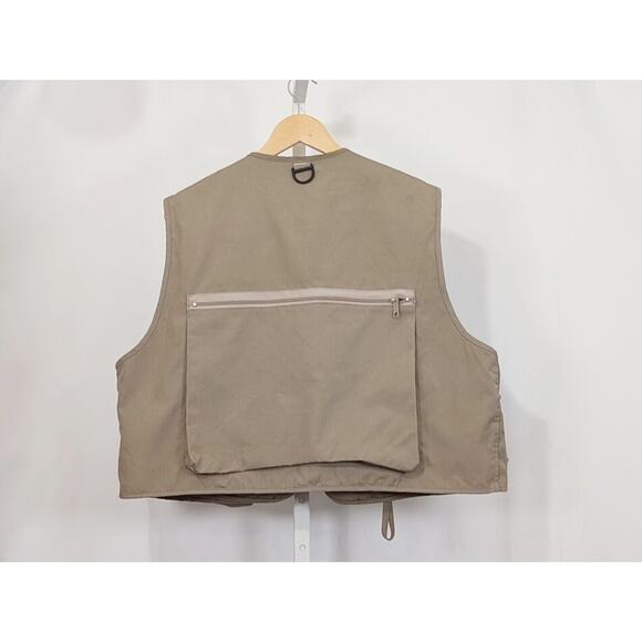 Vintage 80s Vest Tan Fly Fishing Hunting Pockets Men's Size XL Columbia - Picture 5 of 10